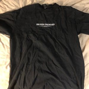 Black broken promise t shirt size medium